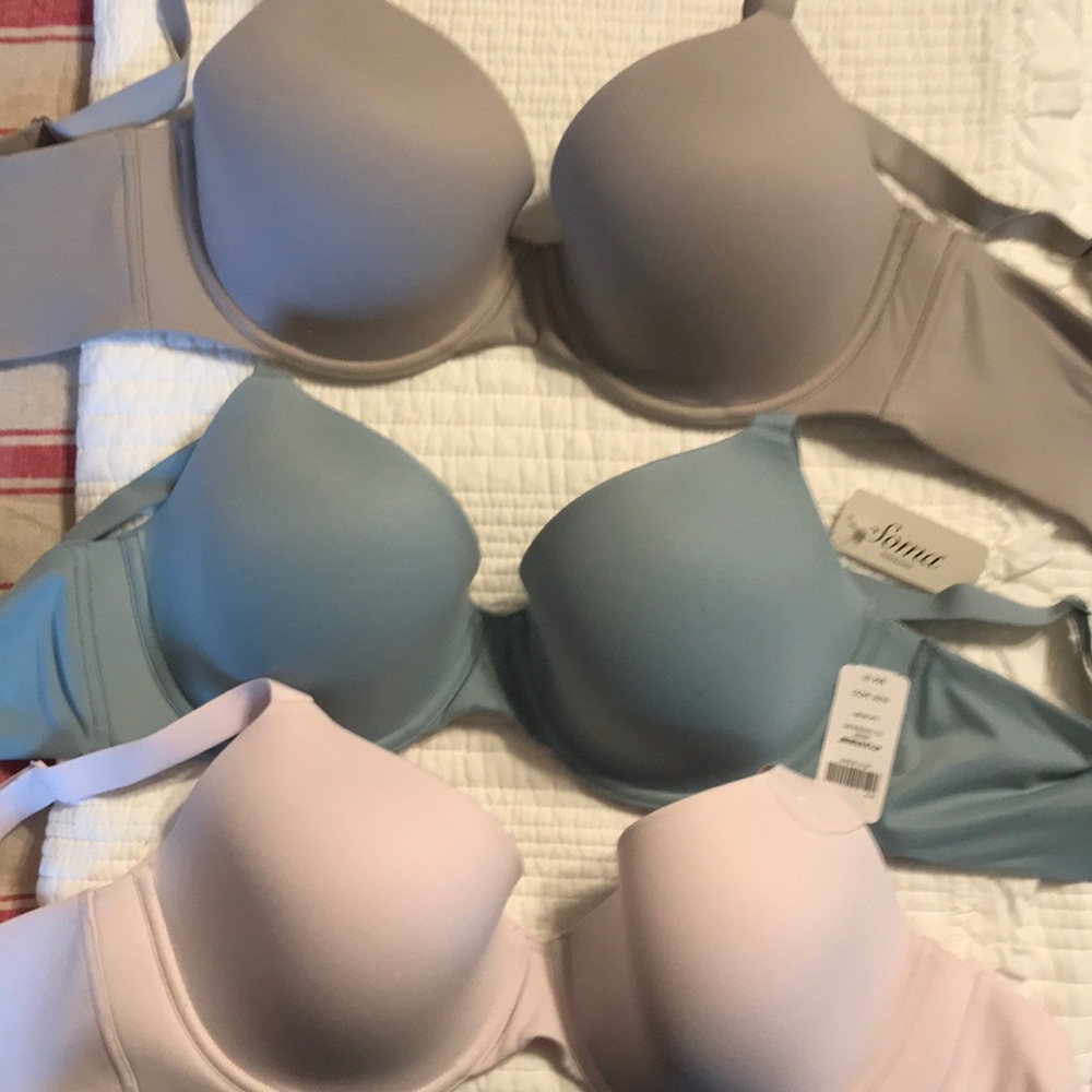 Lot of 3 soma full coverage bras. 34DD